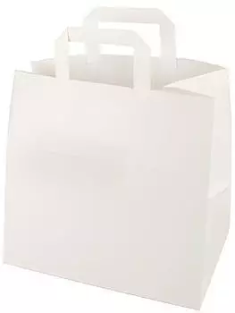 Papstar Tragetaschen Papier wei&szlig; 25x26x17cm, 250 St&uuml;ck (86638)