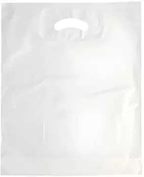 Starpak Griffloch-Tragetaschen HDPE wei&szlig; 44x36x9cm, 400 St&uuml;ck (88895)