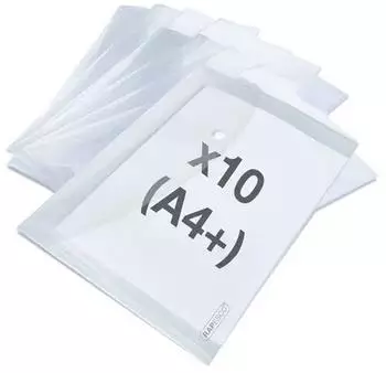 Rapesco ECO GRS Dokumententaschen A4+, transparent, 10 St. (1816)