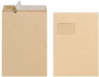 Herlitz 10900769, Herlitz Briefumschlag C4 90g haftklebend m.Fenster braun10St