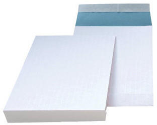 Rössler Papier Faltentaschen C4 weiß/blau (100 Stück)