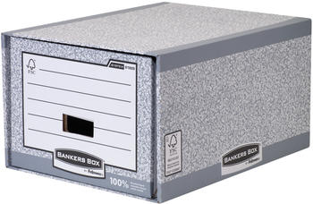 Fellowes Schubladen-Archivbox für A4 330x290x535 Karton grau/weiß