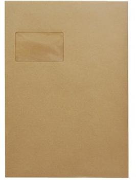 Soennecken Versandtaschen 2087 C4 mit Fenster selbstklebend braun (250 Stück )