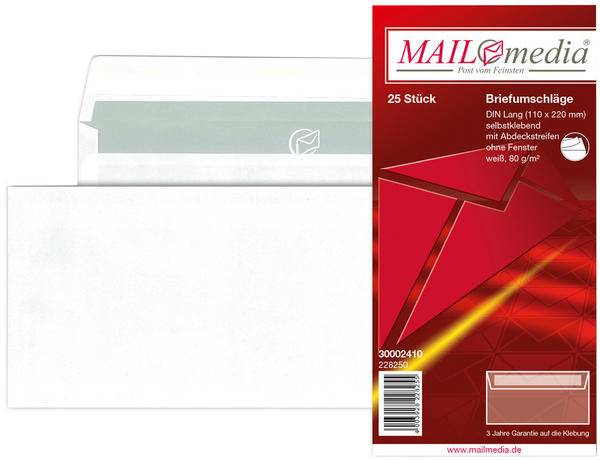 Mailmedia Offset weiß DIN Lang ohne Fenster (30002416)