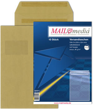 Mailmedia Versandtasche Natron braun C5 mit Fenster (30002473)