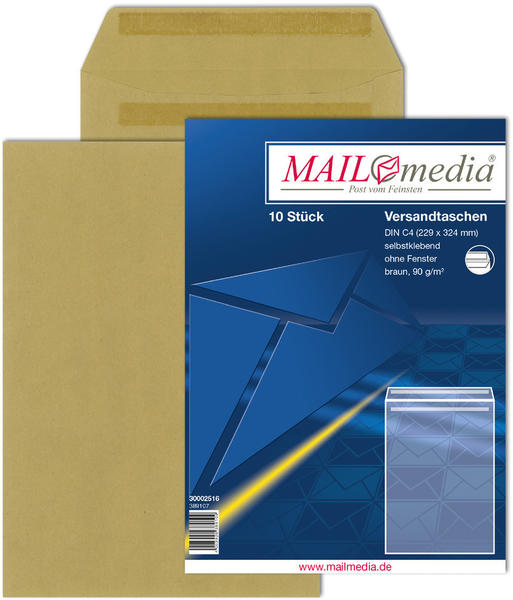 Mailmedia Versandtasche Natron braun C5 ohne Fenster (30002472)