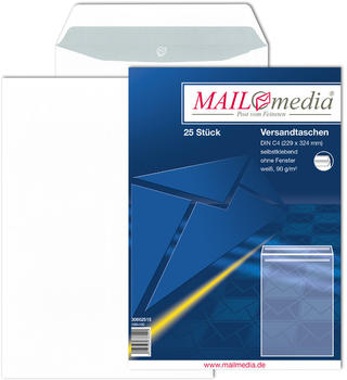 Mailmedia Versandtasche weiß C4 ohne Fensterselbstklebend (30002515)