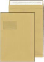MAILmedia 30021152 Faltenversandtasche C4 mit Fenster, wei&szlig;