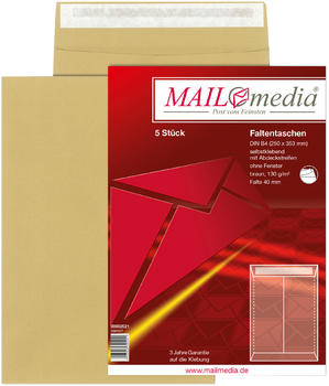 Mailmedia Faltenversandtasche mit Haftklebestreifen B4 (30002521)