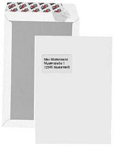 Dots Papprückwandtaschen DIN C4 mit Fenster weiß 50 Stück (8905060)