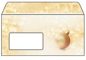 sigel Weihnachtsbriefumschläge Brightness DIN lang mit Fenster 50 Stück (DU246)