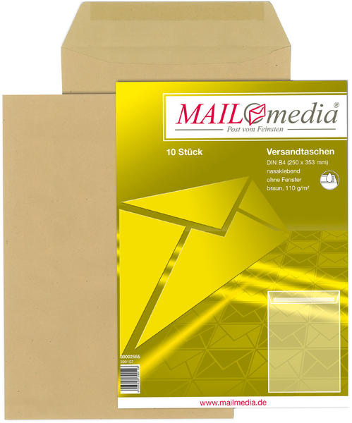 Mailmedia Versandtasche Natron braun C4 ohne Fenster (30002510)