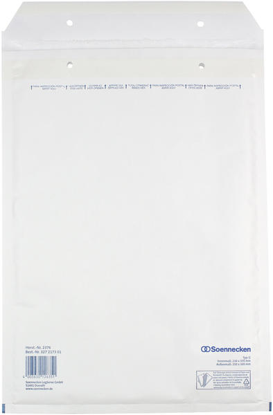 Soennecken Luftpolstertaschen G/4 2376 230x335mm weiß 100 Stück