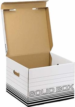 Leitz Leitz Solid Aufbewahrungsbox 6118 Mit Klappdeckel Größe M Weiß Karton 32,5 x 36 x 27 cm 10 Stück