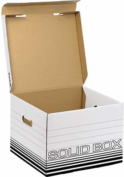 Leitz Leitz Solid Aufbewahrungsbox 6118 Mit Klappdeckel Größe M Weiß Karton 32,5 x 36 x 27 cm 10 Stück