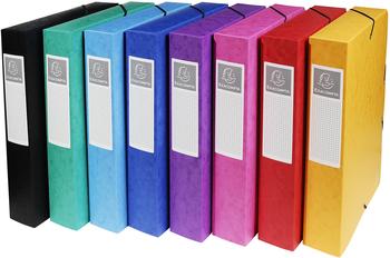 Exacompta Archivboxen DIN A4 Farbig sortiert Beschichteter 8 Stück(50600E)