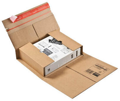 ColomPac Buchverpackung braun für A4 innen 305x230x92mm 20 Stück (CP035.03.020)