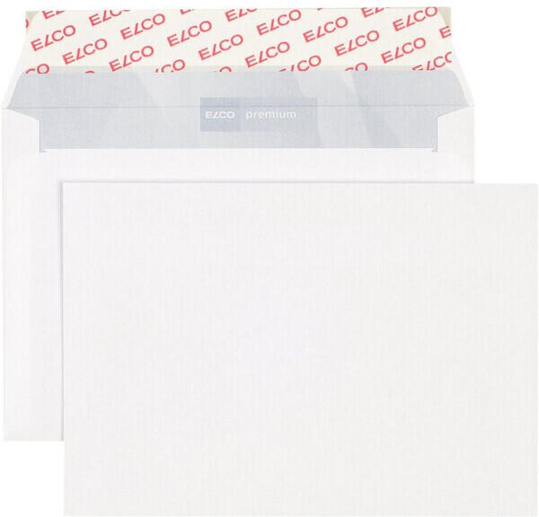 Elco Briefumschläge C6 hoch weiß mit grauem Innendruck C6 100 g 500 Stück (30686)