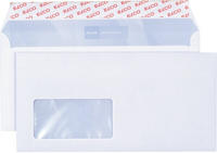 Briefumschl&auml;ge Office Box C5/6 hochwei&szlig; Haftklebung Fenster links Innendruck 80