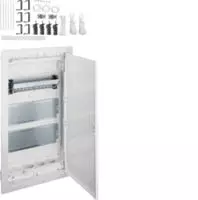 Hager VH36NW, Hager Multimediaverteiler VH36NW | 3-reihig | PatchPanel | 3-fach