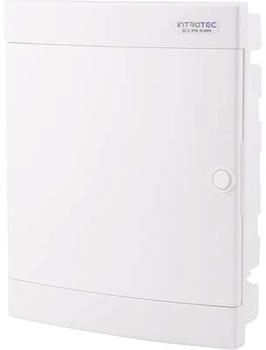 Intratec Unterputz IP40 - Verteilerkasten mit weißer Tür 2-reihig 24 Module 357x283x106 mm für Trockenräume (MKCUGH24-W)