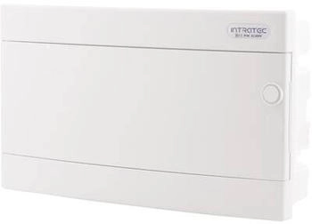 Intratec Unterputz IP40 Verteiler Gehäuse 1-reihig bis 18 Module Weiße Tür Trockenraum Installation 392x232x106mm (MKCUGH18-W)