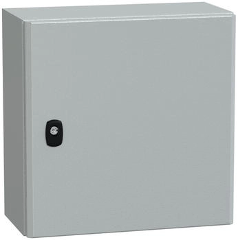 Schneider Electric Schneider NSYS3D4420P x Spacial S3D Volltür mit Montageplatte H400xB400xT200 IP66 IK10 RAL7035 Weiß