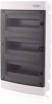 Intratec Unterputz IP40 - Verteilerkasten mit transparenter Tür 3-reihig 36 Module 482x283x106 mm für Trockenräume (MKCUGH36-T)