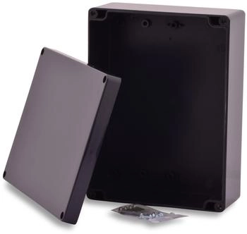 Boxexpert Kunststoff-Gehäuse Serie Elbe 200x150x75mm IP 65 grau RAL7015 Schaltschrank Verteilerkasten (BXPBABS20015075-E01)