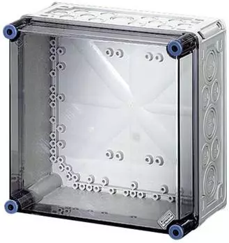 Hensel Mi-Leergehäuse Schaltschrank 300 x 300 x 170 mm Polycarbonat Lichtgrau transparenter Deckel (2000001)