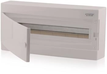 Intratec Aufputz IP40 Verteiler Gehäuse 1 reihig bis 24 Module Weißer Tür für die Trockenraum Installation im Haus (MKCAGH1x24-W)