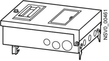 Siemens Abgangskasten BD2-AK2M2/F BVP:203252 5-polig 63A IP54 Leitungseinführung grau RAL7035 320x205x160mm