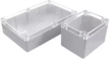 AXXATRONIC Installations-Geh&auml;use 7300 ABS Lichtgrau/Transparent 115x90x55mm (7300-311C)