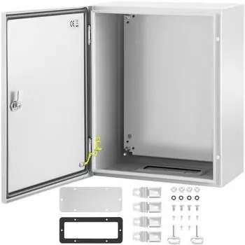 VEVOR NEMA 4X Stahl-Schaltschrank 50x40x25cm IP66 mit Montageplatte
