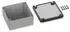 Pollin Polycarbonat Gehäuse 122x120x55mm IP66 Lichtgrau, glasklarer Deckel (5U210710)