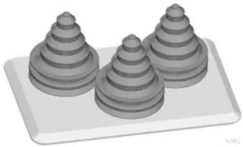 Striebel & John TZ105 Einf&uuml;hrungsflansch 3 Kabelt&uuml;llen, 10er-Pack (2CPX010933R9999)