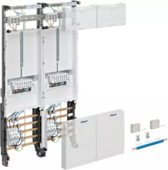 Hager ZK2L2Z Komplettfeld universZ 2 Z&auml;hlerplatz 3-Punkt-System mit ZSK 900x500mm 2-feldige Ausf&uuml;hrung Luxembourg (ZK2L2Z)