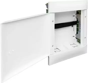 Legrand Practibox S Multimedia UP-Hohlwandverteiler mit Kunststofftür, weiß (135722)
