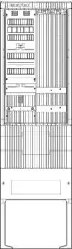 ABN Z&auml;hleranschlusss&auml;ule SAS APZ 5-polig 1x Leerplatz 250x1050mm (SZ205AL0500)
