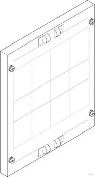 ABN Abdeckplatte 250x300mm 1FB/2RE f&uuml;r NH00/NH000 Mont-Traverse/Sammelschiene (FAP12709N5)