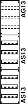 Striebel & John 1V5KA Reiheneinbauger&auml;te-Modul 6-reihig, Reihenabstand 125mm (2CPX037667R9999)