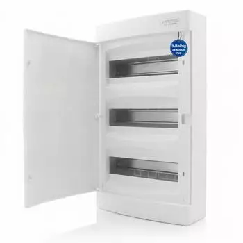 Intratec Aufputz-Verteilerkasten 3-reihig 36 Module IP40 weiße Tür (MKCAGH36-W)