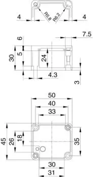 Weidmüller KLIPPON K0 Aluminiumgehäuse 45x50x30mm (0573200000)