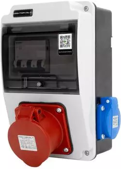 Doktorvolt Baustromverteiler XS 16A 2x230V Leitungsschutzschalter IP44 (DV-6081-D)