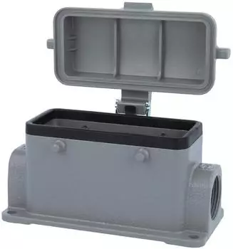 Harting Han 16B Sockelgeh&auml;use niedrig, 1&times;M25 seitlicher Kabelabgang (19300161226)