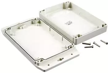 Hammond Universal-Geh&auml;use mit Flanschdeckel, ABS, grau, 120x66x42mm, IP67 (1555CF22GY)