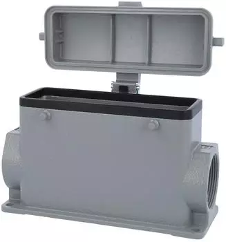 Harting Han 24B Sockelgeh&auml;use hoch, 2xPG29 seitlicher Kabelabgang (09300240261)