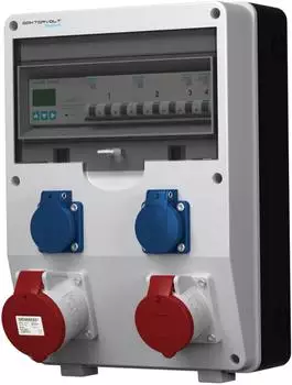 Doktorvolt pTD-S Baustromverteiler mit 3F-Z&auml;hler (DV-4838-D)