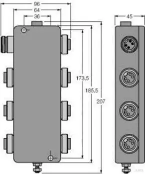 Turck JBBS-48SC-M613/3G PROFIBUS-PA Verteilerbaustein IP67 (6611414)