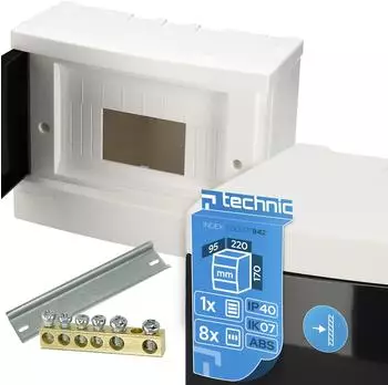 EDO Verteilerkasten Aufputz 8 Module, rauchgrau (EDO777842)